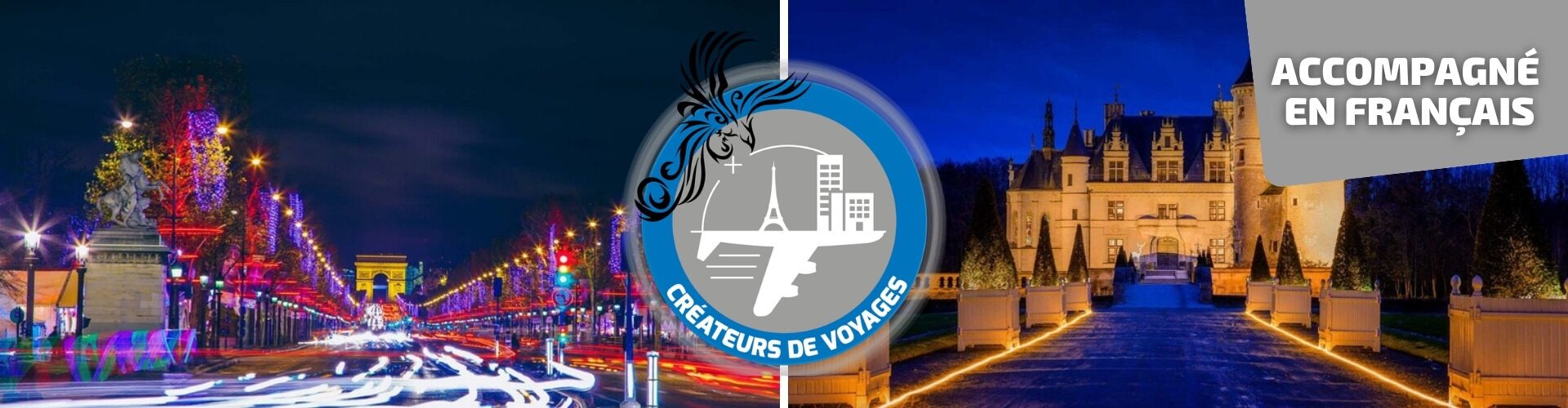 Magie de No&euml;l &agrave; Paris et les ch&acirc;teaux de la Loire